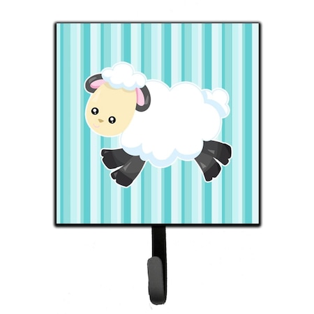 Jensendistributionservices Sheep on Blue Stripes Leash or Key Holder MI1715221
